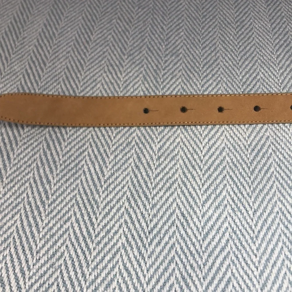 Shiny Metal Hearts ❤️ Belt 33 3/4” long tan colors Vintage